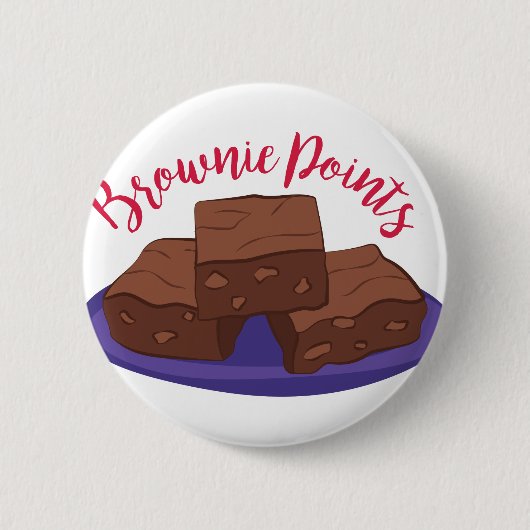 Brownie Points Ronde Button 5,7 Cm (Voorkant)