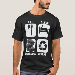 Brownie Recept Chocoladereep Vegan Fondant T-shirt