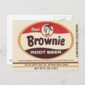 brownie root label postkaart (Voorkant / Achterkant)