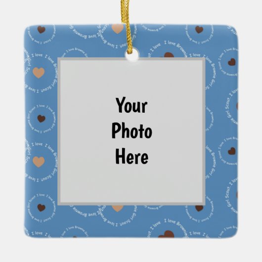 Brownie Scout kerstversiering Keramisch Ornament (Voorkant)