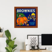 Brownies merk Citrus Crate Label Poster (Thuiskantoor)