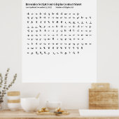 Brownies Script Lettertype Glyphs Contactblad Poster (Keuken)