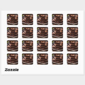 Brownies Vierkante Sticker (Vel)