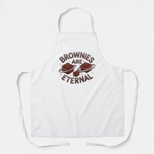 Brownies zijn eeuwig - chocolade liefhebbers desig schort (Voorkant)