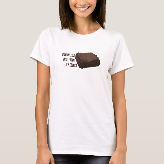 Brownies zijn je vrienden t-shirt (Voorkant)