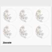 Browning op de liefde bruiloft ronde sticker (Vel)