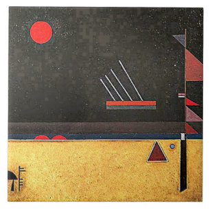 Brownish, abstract kunstwerk van Kandinsky, Tegeltje