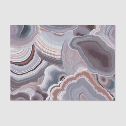 Browns neutrale Agate Stone Tissuepapier (Voorkant)