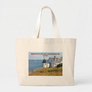 Browns vuurtoren, Maine Jumbo Canvas tas