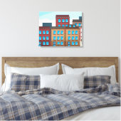 Brownstone Build Canvas Afdruk (Insitu (Slaapkamer))