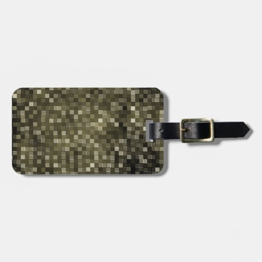 Brownstone Grid Bagagelabel (Voorkant horizontaal)