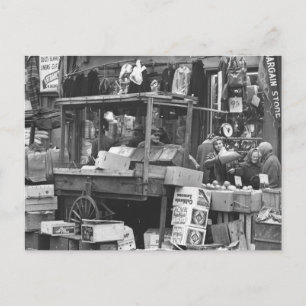 Brownsville market, Brooklyn: 1962 Briefkaart