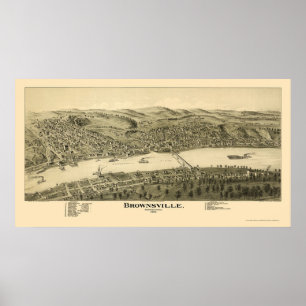 Brownsville, PA Panoramic Map - 1902 Poster
