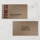 Browny Red Fitness Carte de visite moderne (Devant / Derrière)