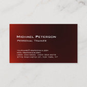 Browny Red Personal Trainer Carte de visite Fitnes (Dos)