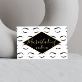 Brows en wimpers Microblading Wit/Zwart/Goud Visitekaartje