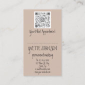 Brows Makeup Logo QRCode Berry Lip Gold lash Skinn Visitekaartje (Achterkant)