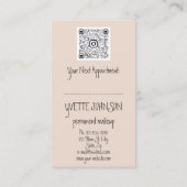 Brows Makeup Logo QRCode Logo Red Lip Gold Eyelash Visitekaartje (Achterkant)