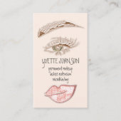 Brows Makeup Logo QRCode Powder Lip oceaan Eyelash Visitekaartje (Voorkant)