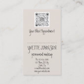 Brows Makeup Logo QRCode Red Lip Huid Eyelashes Visitekaartje (Achterkant)