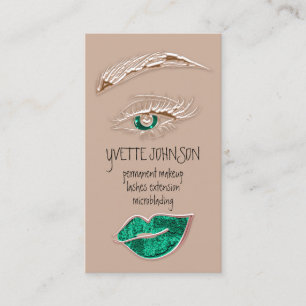 Brows Makeup Logo QRCode Roos Emerald Lip Huid Visitekaartje
