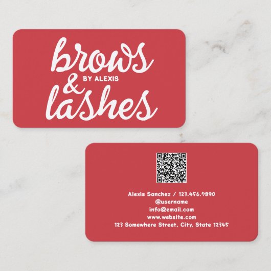 Brows Microblading QR Visitekaartje (Voorkant / Achterkant)