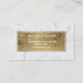 Brows modern faux gold typografie marmer visitekaartje (Achterkant)