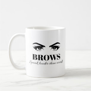Brows spreken luider dan woorden Funny Makeup Love Koffiemok
