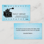 Broyeur de café/poinçon de fidélité sur le regard (Devant / Derrière)