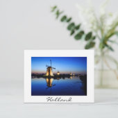 Broyeurs à Blue Hour carte postale texte blanc (Debout devant)