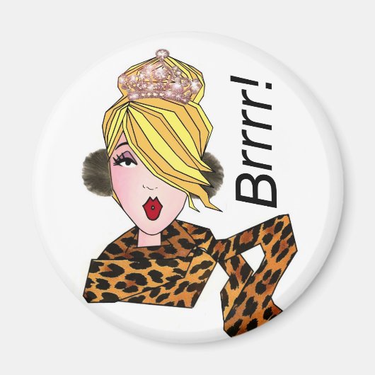 "Brr! Het is koud!" Diva Magnet Magneet (Voorkant)