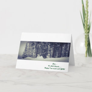 Brr....Il fait froid sur la carte de note extérieu