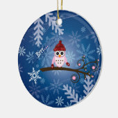 Brr... Roze boomkorren, Snowflake Design Keramisch Ornament (Links)