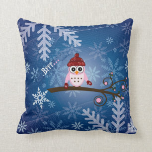 Brr... Roze boomkorren, Snowflake Design Kussen