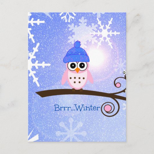 Brr...Winter Briefkaart (Voorkant)