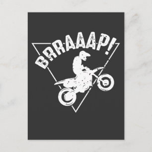 Brraaap Funny Dirt Bike Motocross Rider Briefkaart