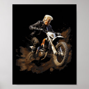 Brraaap Funny Dirt Bike Motocross voor rivieren Poster