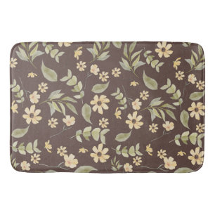 Brrown Whimsy Retro Bloemmotief  Badmat