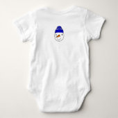 Brrrr Snowman met blauw Pet Romper (Achterkant)