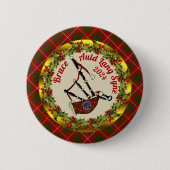 Bruce Bagpipe gepersonaliseerd Auld Lang Syne Ronde Button 5,7 Cm (Voorkant)