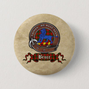 Bruce Clan Badge Buttonnen Ronde Button 5,7 Cm