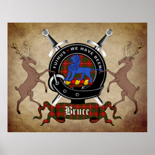 Bruce Clan Badge Extra groot Poster