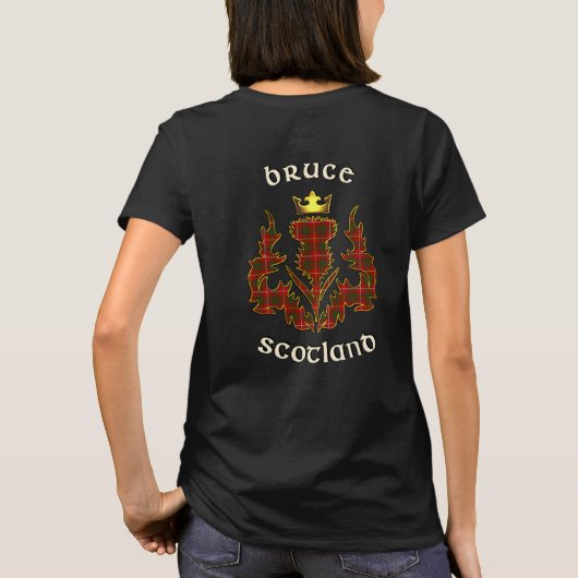 Bruce Clan Badge & Tartan avec T-shirt de la devis (Dos)