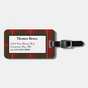 Bruce Clan Tartan Bagagelabel