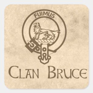 Bruce Crest Vintage Vierkante Sticker