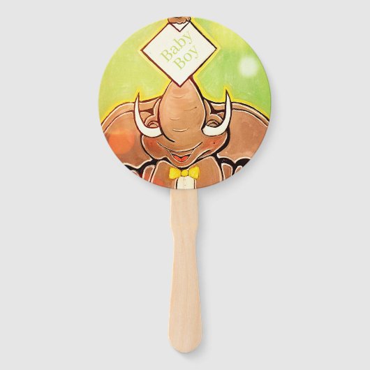 Bruce, de Elephant Speller Hand Fans Handwaaier (Voorkant)