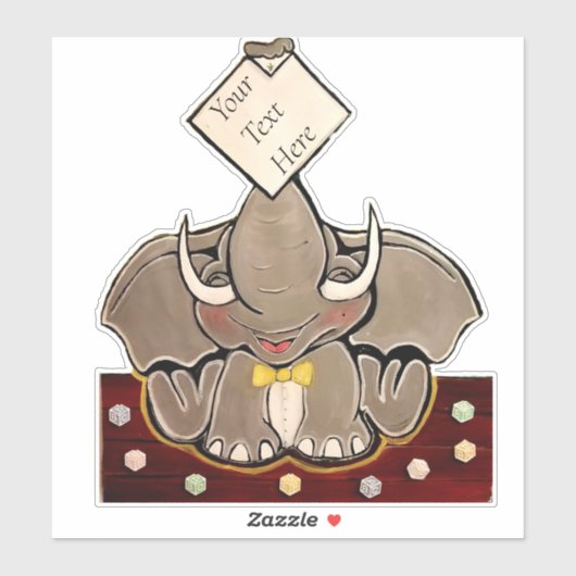 Bruce, de olifant Speller Sticker (Vel)