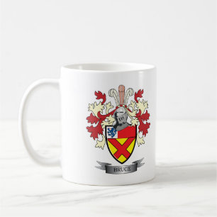 Bruce Family Crest Coat of Arms Koffiemok