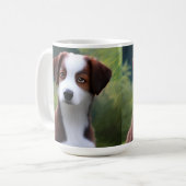 Bruce La Frontière Collie Puppy, Café Mug (Devant gauche)
