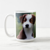 Bruce La Frontière Collie Puppy, Café Mug (Gauche)